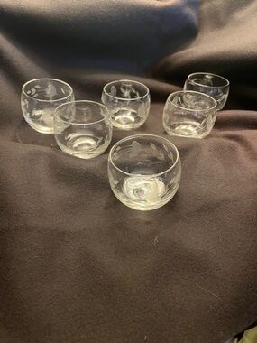 6 Princess House crystal votive cups punch cups Retired 5“ Heritage 1980’s